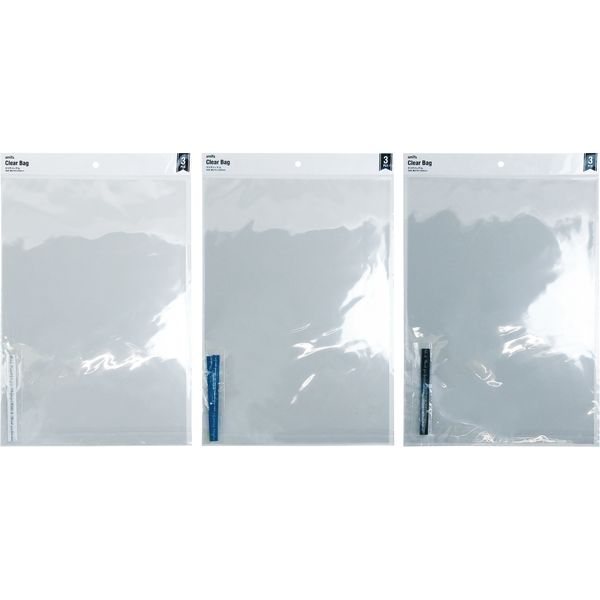アミファ 65640 クリアバッグ LL 3P 無地 4542804065640 1箱（180個：12個入りｘ15）（直送品） 11,751円
