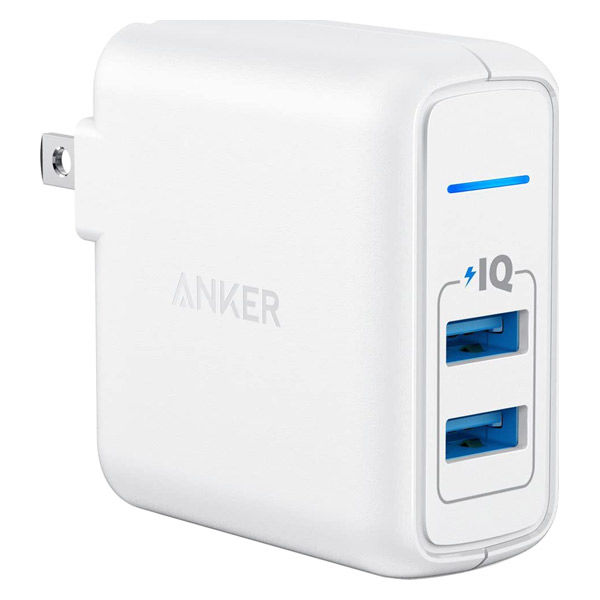 USB充電器 Anker PowerPort 2 Elite 24W USB-A×2 PD対応 急速充電 アンカー