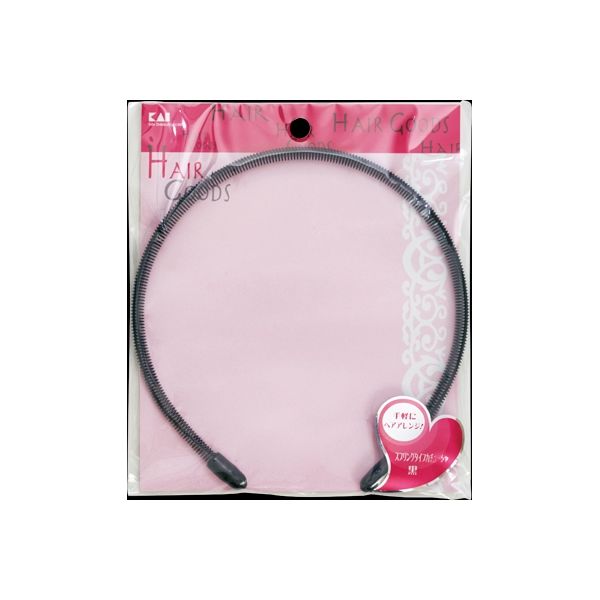 貝印 H/G スプリングタイプカチュシャ 黒 4901601281125 1個×12点セット（直送品）