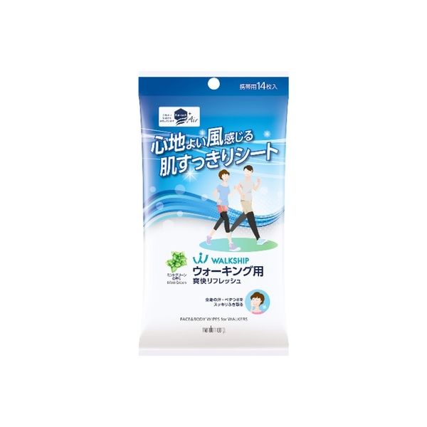 マンダム ウォークシップ ウォーキングシート ミントグリーンの香り 4902806113020 14枚×72点セット（直送品）