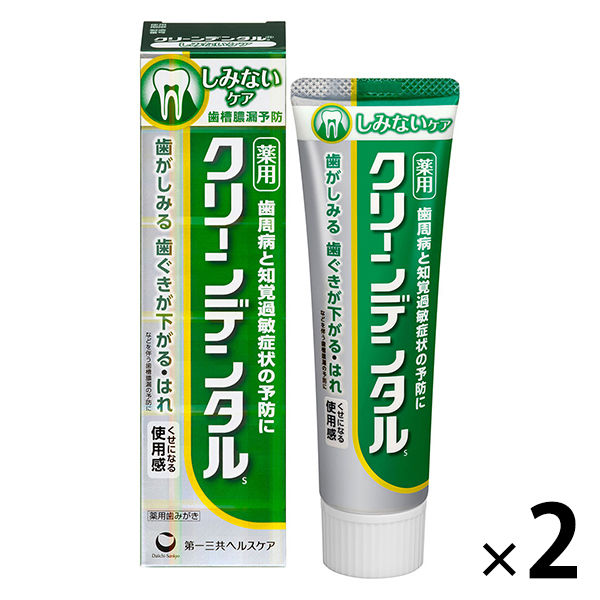 クリーンデンタルS しみないケア フレッシュミント 100g×2本 第一三共