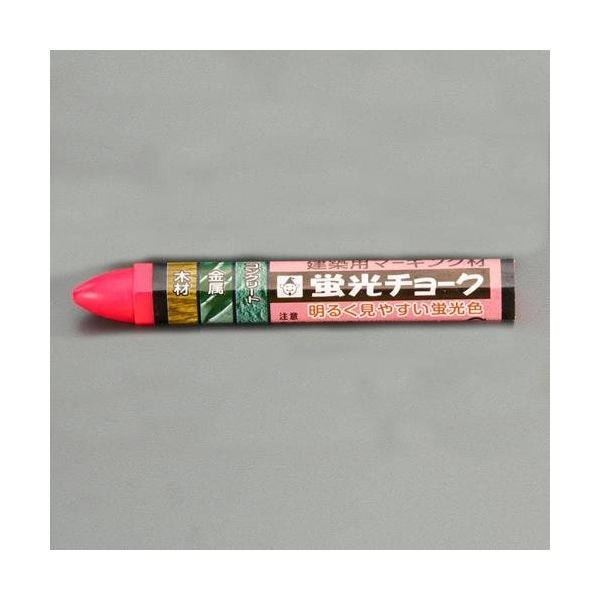 エスコ 蛍光チョーク(油性/ピンク) EA581F-12 1セット(30個:1個×30本)（直送品）