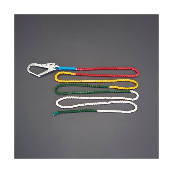 エスコ 12mmx 5m 介錯ロープ(3色) EA981MC-1 1本(1個)（直送品）