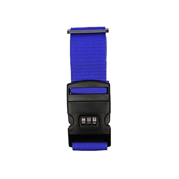 ロジック スーツケースベルト 3ダイヤル クロスタイプ ブルー LG-STCS-BLT-CT-BL 1個（直送品）