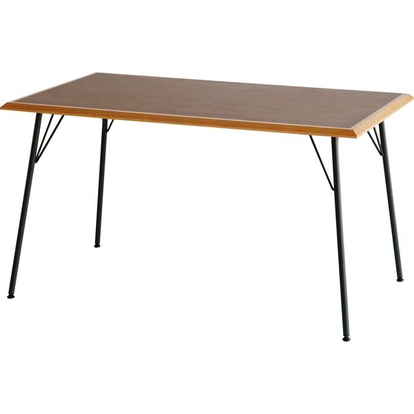 ICHIBA ラミー ダイニングテーブル 幅1300×奥行800×高さ720mm ブラウン RUT-3590 1台（直送品）