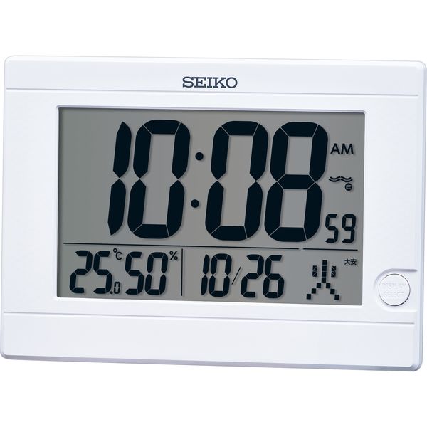 SEIKOアラーム機能付き電波時計 - 置時計