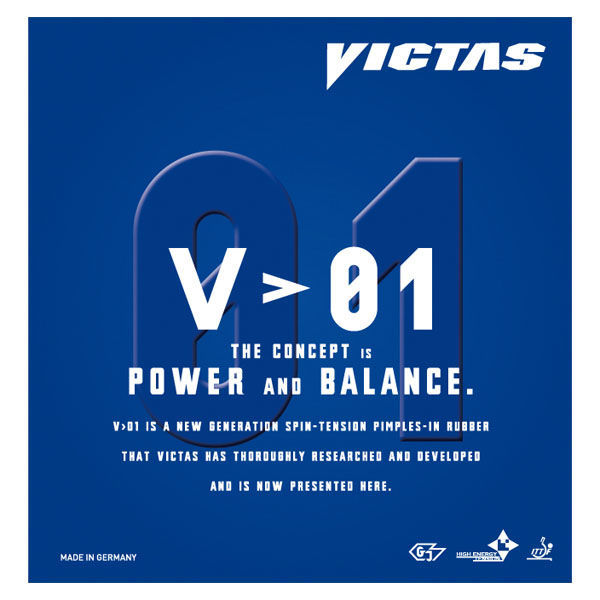 VICTAS(ヴィクタス)　V＞01（テンション系裏ソフト）　2　ブラック　1個　TSP 020301 0020　VICTAS（直送品）