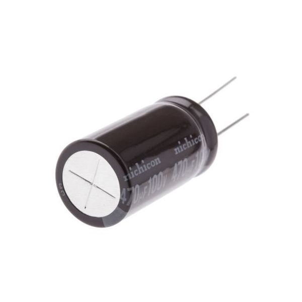 ニチコン コンデンサ 470μF， ，100V dc， UPW2A471MHD 1ロット
