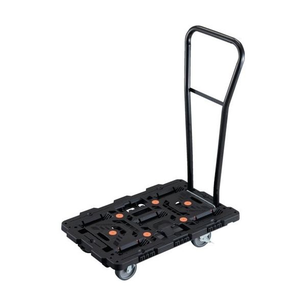 TRUSCO 連結式樹脂製平台車 ビートル 700X450 自在5輪 内2輪ストッパー付 脱着式ハンドル付 BT700J5S2H-E100（直送品）