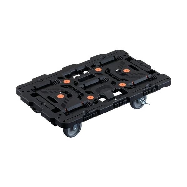 トラスコ中山 TRUSCO 連結式樹脂製平台車 ビートル 700X450 自在5輪 内2輪ストッパー付 BT700J5S2-E100 1台（直送品）