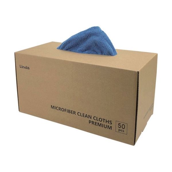 横浜油脂工業 Linda マイクロファイバー クリーンクロス プレミアム 50枚入り CZ44 1箱(50枚) 340-3257（直送品）