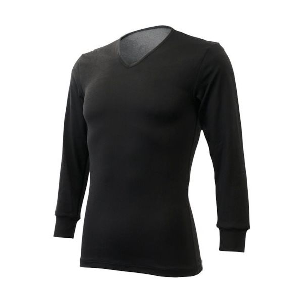 リベルタ 暖撃 サーモワン Vネック9部丈袖 メンズ用 ブラック L TO-26100012 1着 326-8151（直送品）