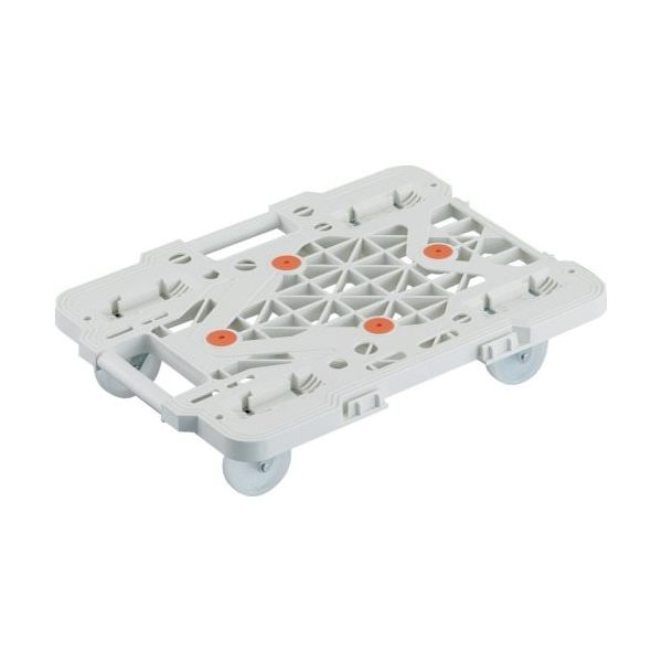 トラスコ中山 TRUSCO 樹脂製平台車 連結式ルートバン メッシュタイプ 515X385 ナイロン車輪 白 MPK-500N-W 1台（直送品）