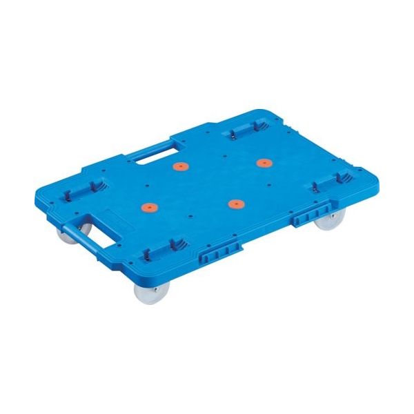 トラスコ中山 TRUSCO 樹脂製平台車 連結式ルートバン 615X415 ナイロン車輪 青 MPB-600N-B 1台 232-1989（直送品）
