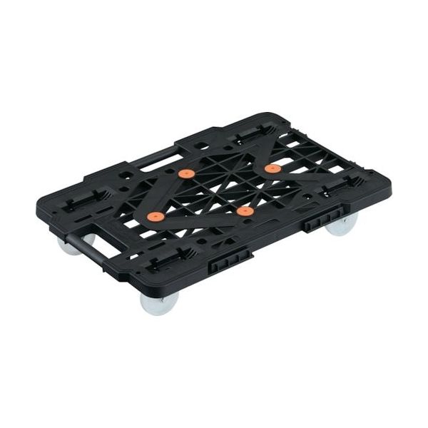TRUSCO(トラスコ中山):樹脂製平台車ルートバンメッシュタイプ 615X415 自在側ストッパー付青 MPK-600S-B オレンジブック ルートバン メッシュタイプ ストッパー付キャスタータイプ
