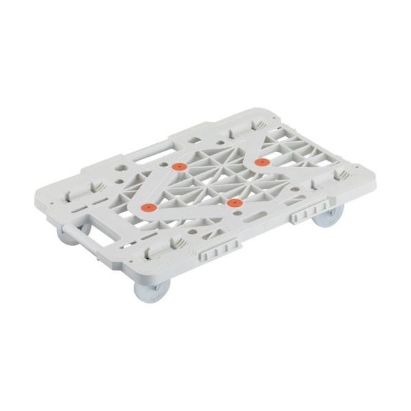 トラスコ中山 TRUSCO 樹脂製平台車 連結式ルートバン メッシュタイプ 615X415 ナイロン車輪 白 MPK-600N-W 1台（直送品）