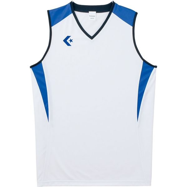 CONVERSE(コンバース) バスケットボール ゲームシャツ CB251701 ホワイト/Rブルー(1125) M 1枚（直送品）