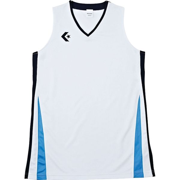 CONVERSE(コンバース) バスケットボール ウィメンズ ゲームシャツ CB381701 ホワイト/ネイビー(1129) S 1枚（直送品）