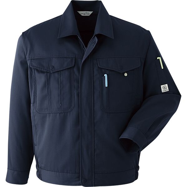 Asahicho (旭蝶繊維) E037 長袖ブルゾン ネイビー M 1枚（直送品）