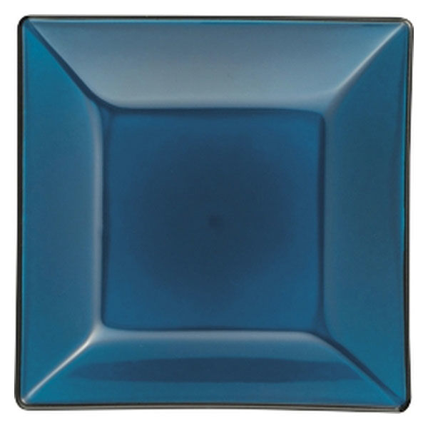 宮本産業 プレート 角皿 10cm 藍彩 クリーンコート プラスチック 皿 食器 山中塗り 日本製 336172 1個（取寄品）