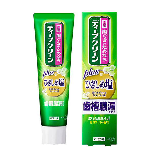 ディープクリーン ひきしめ塩 薬用ハミガキ 100g 1セット（2本） 花王 歯磨き粉 歯周病・口臭予防