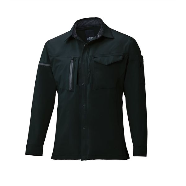 クロダルマ 長袖シャツ ブラック L 25674-49-L 1枚（直送品）