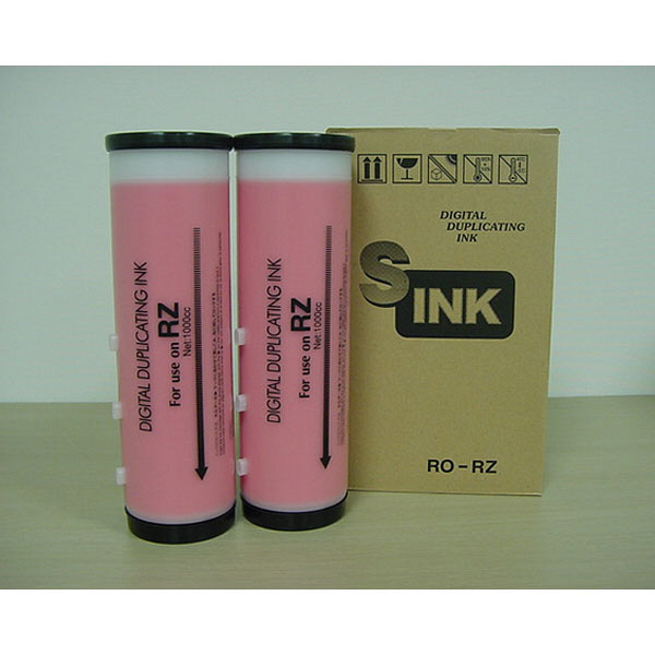 軽印刷機用インク（リソー用　インク）　Zタイプ　赤（汎用品）　1箱（2本入）　（直送品）
