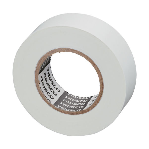 TRUSCO 脱鉛タイプビニールテープ 19mmX10m 10巻入り 白 GJ-2110 W 1セット(30巻:10巻×3パック)（直送品）