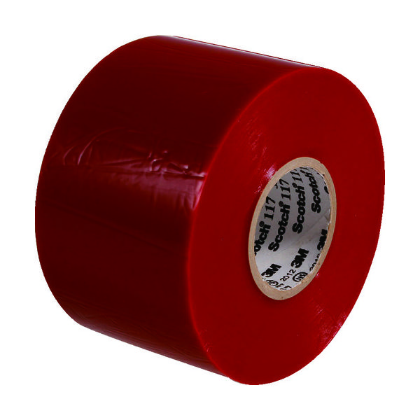 スリーエム ジャパン 3M ビニールテープ 117 赤 50mmX20m RED 50X20 1セット(4巻) 356-0147（直送品）