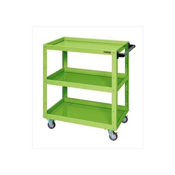 ニューCSスーパーワゴン(中量タイプ/均等耐荷重200kg/ナイロンウレタン車/H880mm/3段/移動式) CSWAー758JNU 1個（直送品） 23,816円