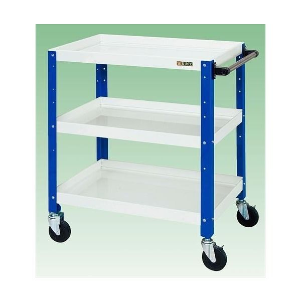 ニューCSスペシャルワゴン(中量タイプ/均等耐荷重200kg/ナイロンウレタン車/H880mm/3段/移動式) CSSAー758NUWB（直送品）