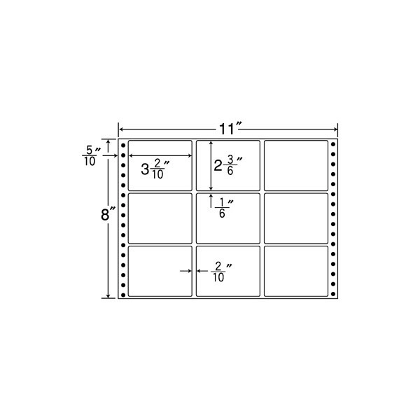 東洋印刷 ナナフォーム タックフォームラベル 白 9面 1箱=500折(4500枚) M11D（直送品）