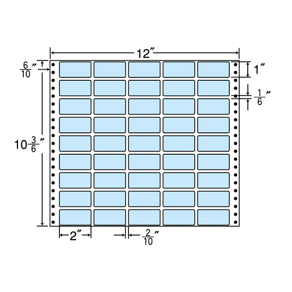 東洋印刷 ナナフォーム タックフォームラベルカラータイプ ブルー 45面 1箱 M12CB（直送品）