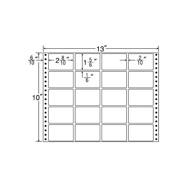 東洋印刷 ナナフォーム タックフォームラベル 白 20面 1箱=500折(10000枚) M13D（直送品）