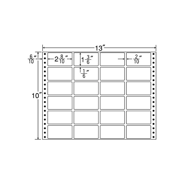 東洋印刷 ナナフォーム タックフォームラベル 白 24面 1箱=500折(12000枚) M13E（直送品）