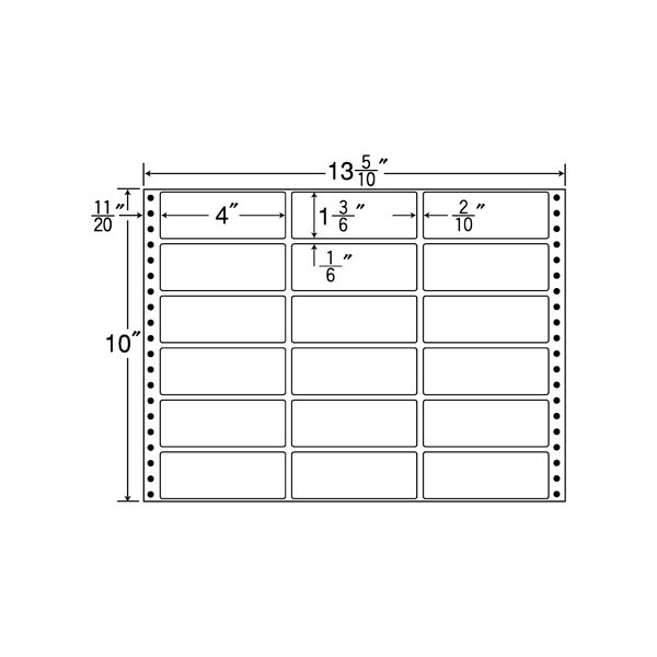 東洋印刷 ナナフォーム タックフォームラベル 白 18面 1箱=500折(9000枚) M13I（直送品）