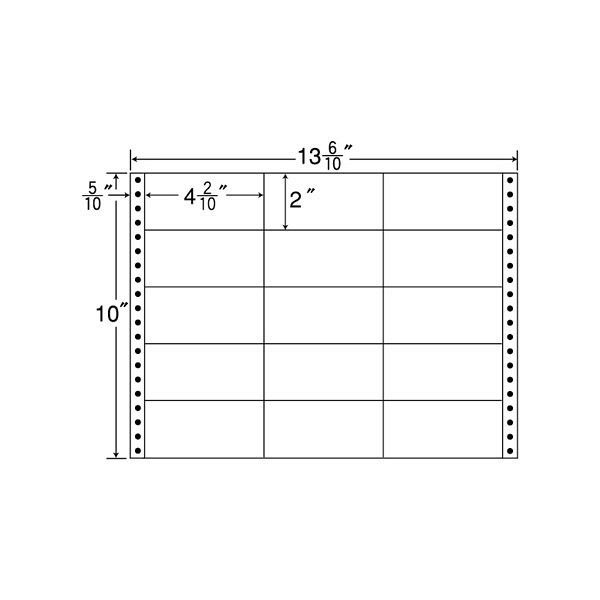 東洋印刷 ナナフォーム タックフォームラベル 白 15面 1箱=500折(7500枚) M13N（直送品）