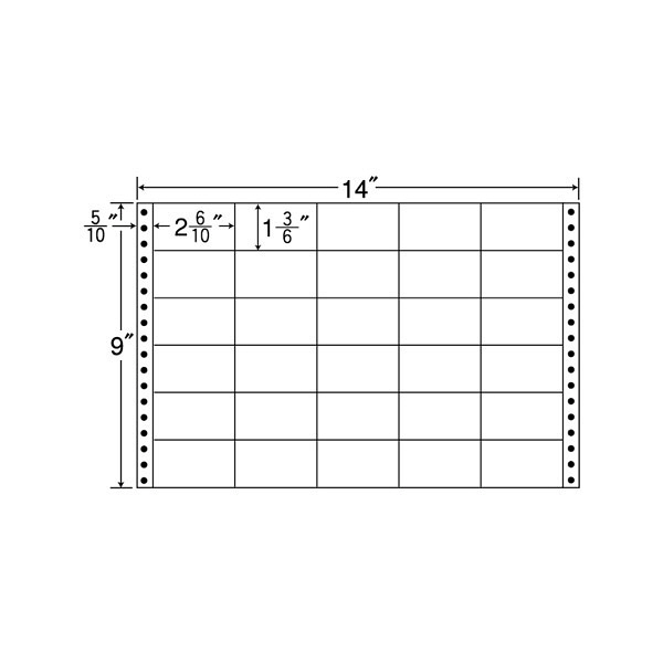 東洋印刷 ナナフォーム タックフォームラベル 白 30面 1箱=500折(15000枚) M14F（直送品）