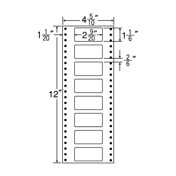 東洋印刷 ナナフォーム タックフォームラベル 白 8面 1箱=1000折(500折×2)(8000枚) MM4D（直送品）