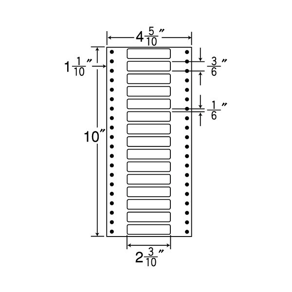 東洋印刷 ナナフォーム タックフォームラベル 白 15面 1箱=1000折(500折×2)(15000枚) MM4P（直送品）