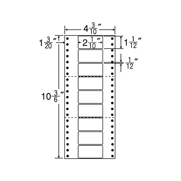 東洋印刷 ナナフォーム タックフォームラベル 白 9面 1箱=1000折(500折×2)(9000枚) MM4S（直送品）