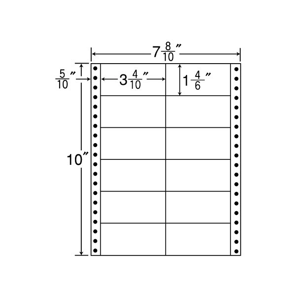 東洋印刷 ナナフォーム タックフォームラベル 白 12面 1箱=1000折(500折×2)(12000枚) MM7B（直送品）