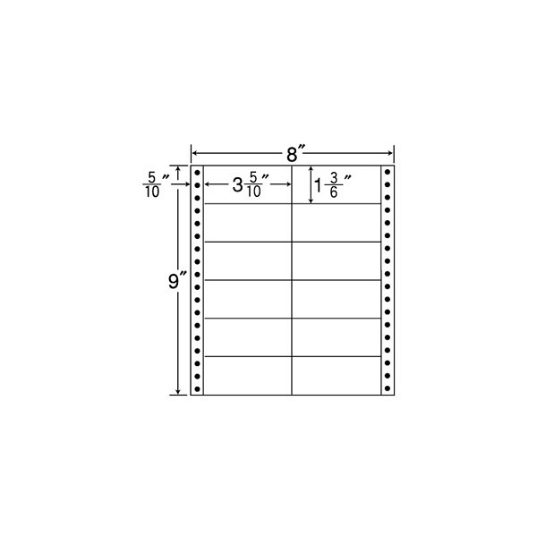 東洋印刷 ナナフォーム タックフォームラベル 白 12面 1箱=500折(6000枚) MM8C（直送品）