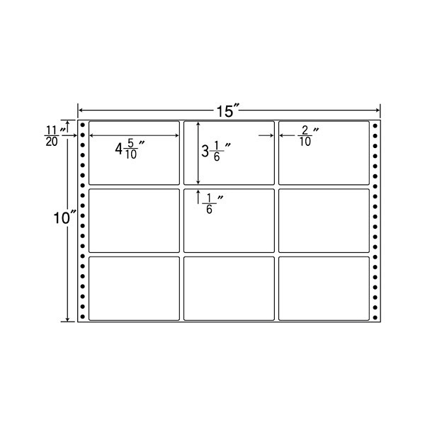 東洋印刷 ナナフォーム タックフォームラベル 白 9面 1箱 MT15Y（直送品）