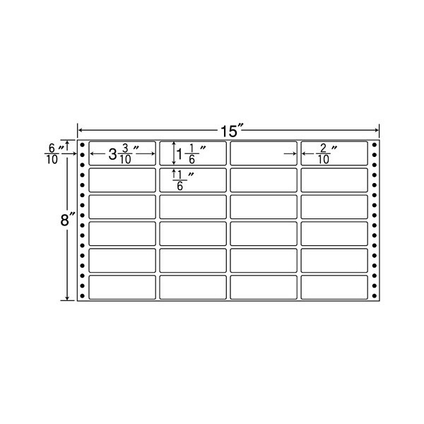東洋印刷 ナナフォーム タックフォームラベル 白 24面 1箱 MX15G（直送品）