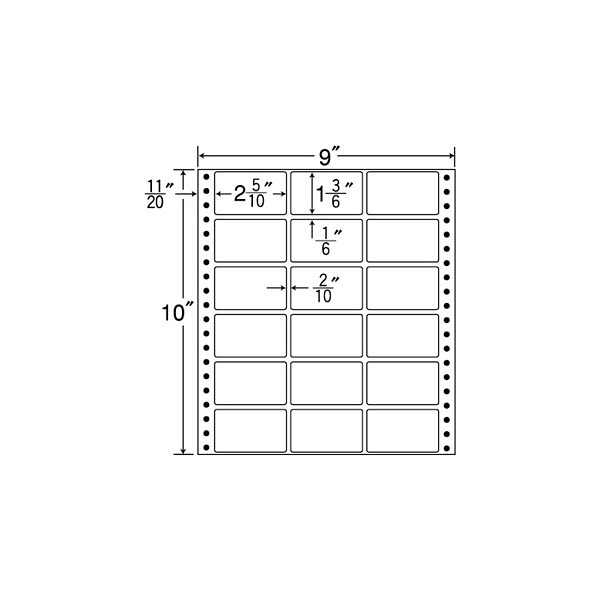 東洋印刷 ナナフォーム タックフォームラベル 白 18面 1箱=500折(9000枚) MX9C（直送品）