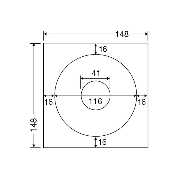 東洋印刷 ナナクリエイト CD-R/DVD-R用レーザープリンタマットラベル 白 1面 1箱 SCJR2（直送品）