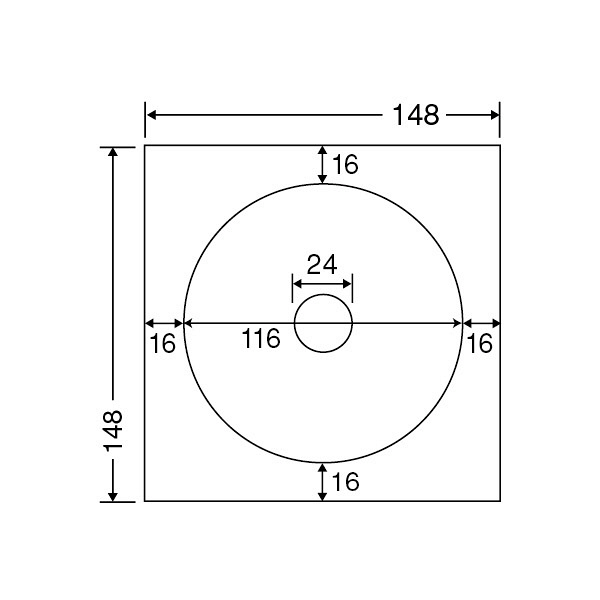 東洋印刷 ナナクリエイト CD-R/DVD-R用レーザープリンタマットラベル 白 1面 1箱 SCJR3（直送品）