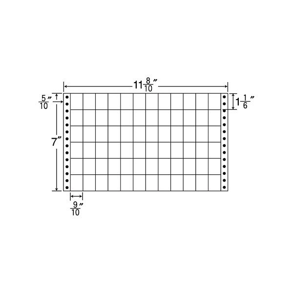 東洋印刷 ナナフォーム タックフォームラベル 白 72面 1箱=1000折(500折×2)(72000枚) M11H（直送品）
