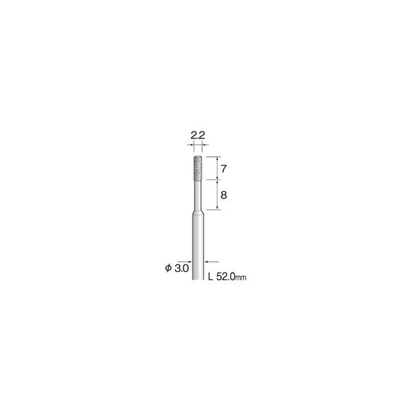 ミニター 電着ダイヤモンドバー #100 φ2.2 AD2116 1本（直送品）